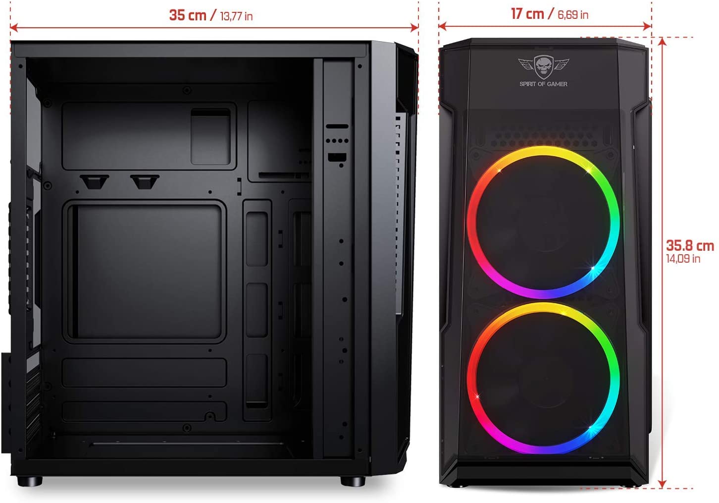 BOITIER SOG DEATHMATCH 3 RGB  GAMING MATX /ITX